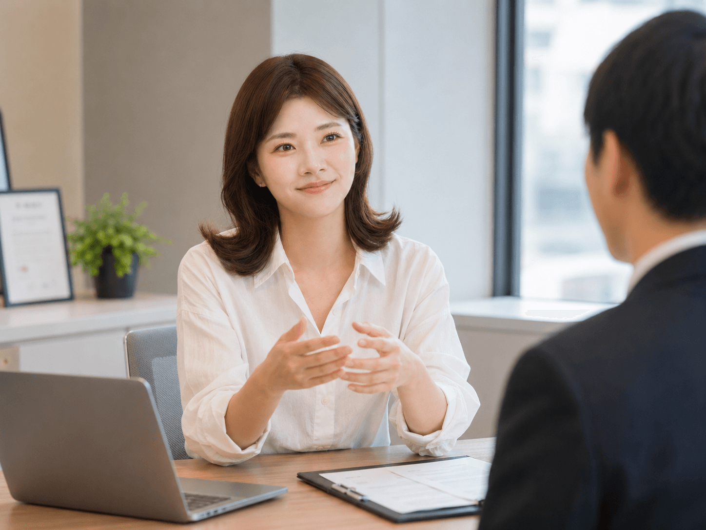 세무회계 봄날 상담과 세무 회계 검토를 상징하는 사무실 이미지